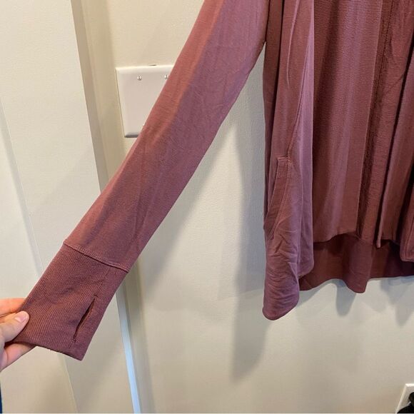 Athleta Pranyama restore wrap cardigan women’s large tawny rose pockets nirvana - Picture 6 of 16